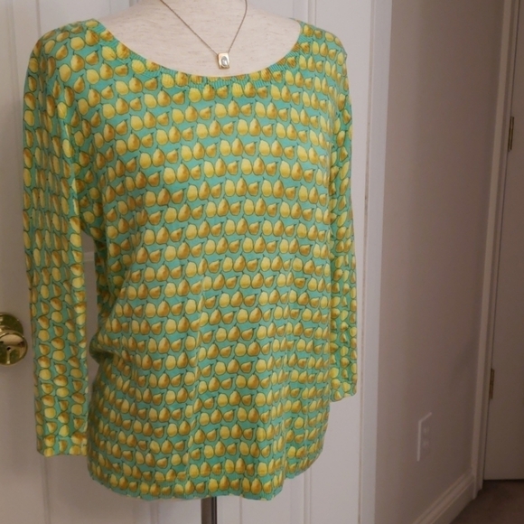 Talbots Pear Pattern Sweater - Picture 1 of 12